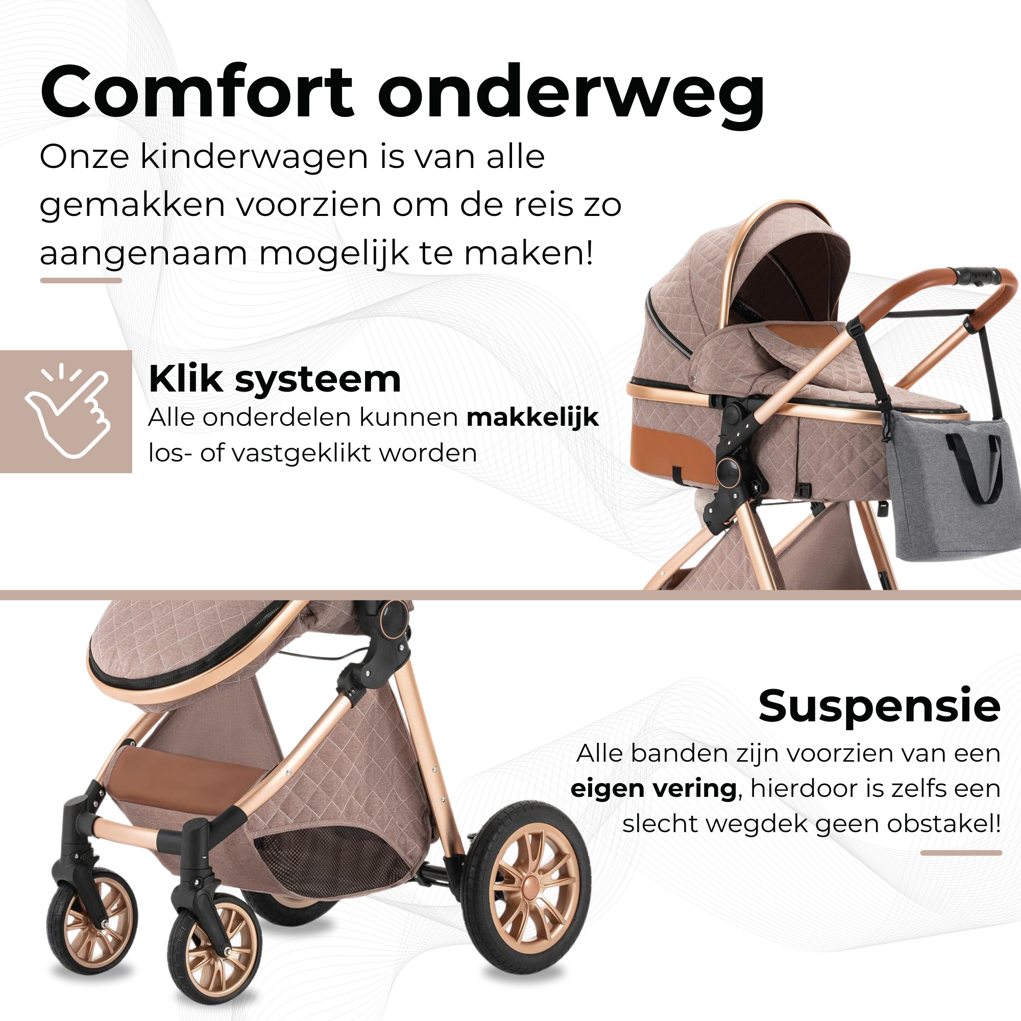 Lunola Nova 3-in-1 Kinderwagen - Donkergrijs