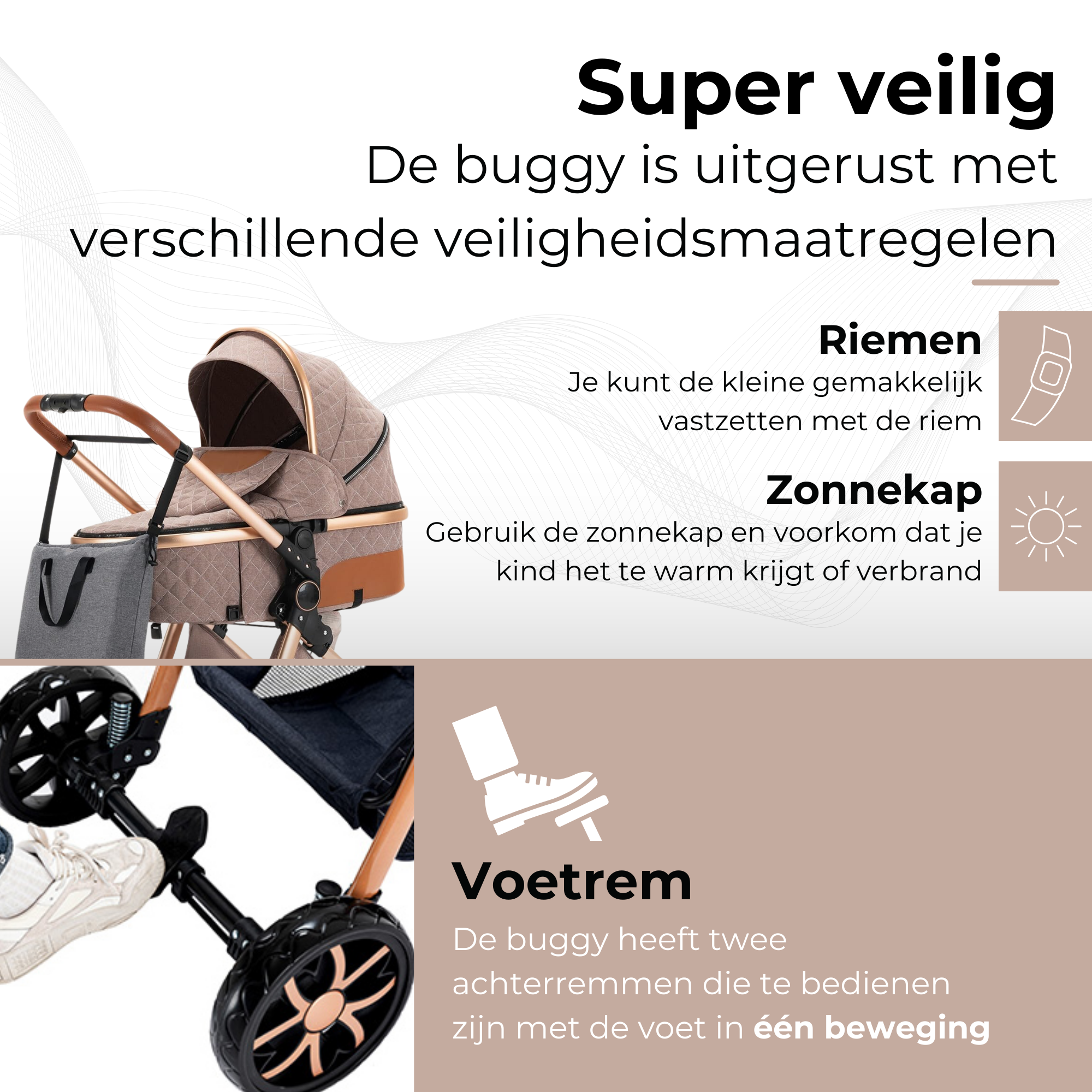 Lunola Nova 3-in-1 Kinderwagen - Donkergrijs