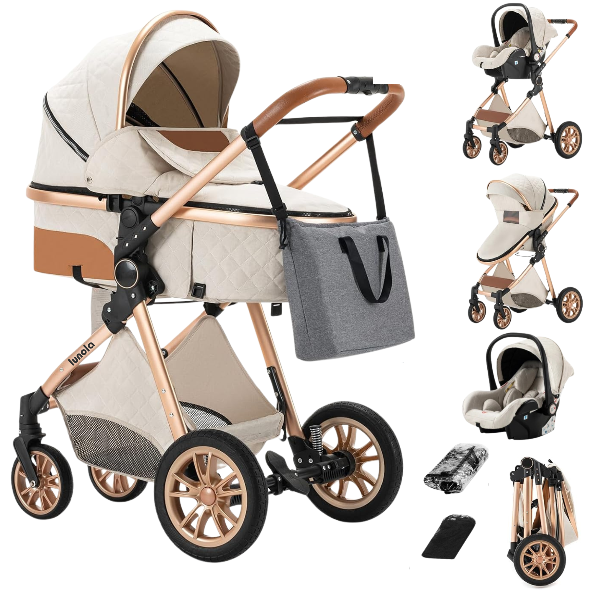 Lunola Nova 3-in-1 Kinderwagen - Wit